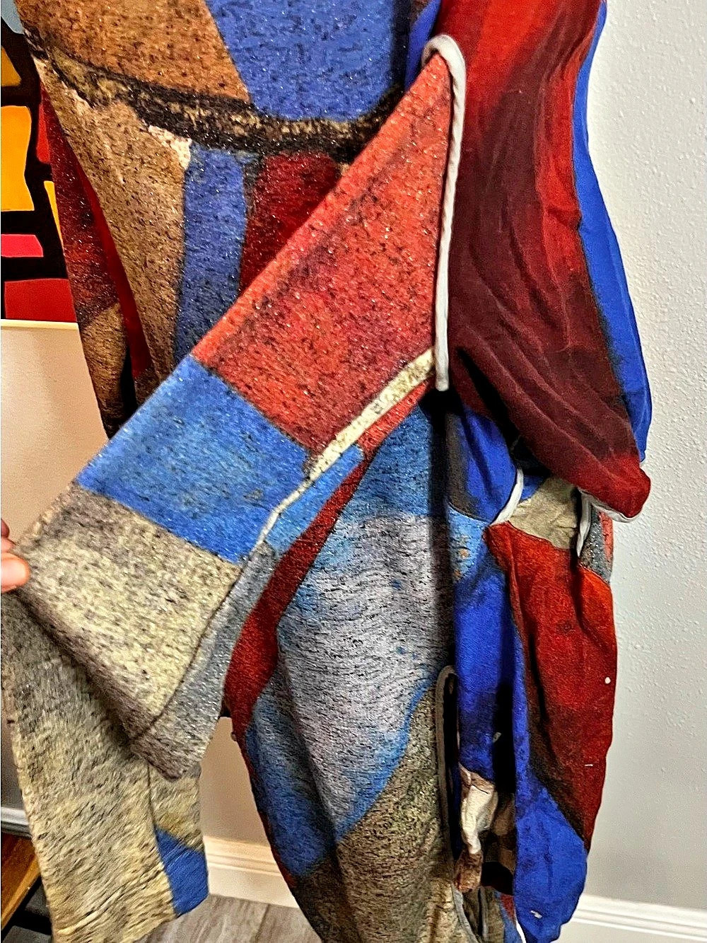 Vivienne Westwood Anglomania Geometric Mini Dress Red & Blue Size 40 vintage 90s - Picture 7 of 16